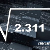 ¿Cuál es el resultado de la raíz de 2311?