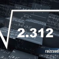 ¿Cuál es el resultado de la raíz cuadrada de 2312?