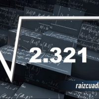 ¿Qué se obtiene al resolver la raíz de 2321?