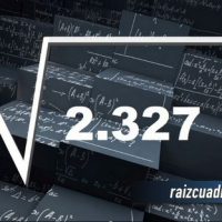 Resultado de la raíz de 2327