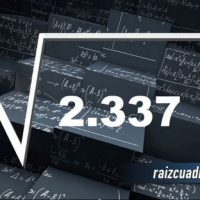 ¿Cuál es la raíz cuadrada de 2337?