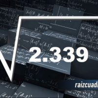 ¿Qué resultado obtenemos al resolver la raíz de 2339?