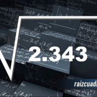 ¿Qué se obtiene al resolver la raíz de 2343?