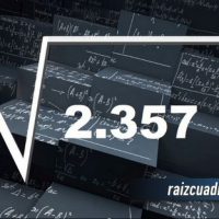 ¿Cuál es el resultado de la raíz cuadrada de 2357?