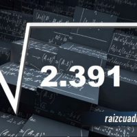 Resultado de la raíz de 2391