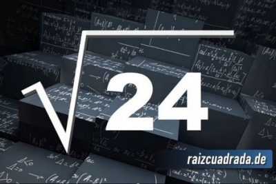 ¿Cuál es el resultado de la raíz cuadrada de 24?