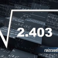 ¿Cuál es el resultado de la raíz de 2403?