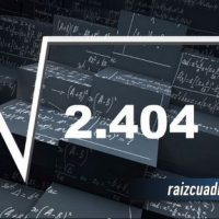 ¿Cuál es el resultado de la raíz de 2404?
