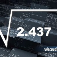 Resultado de la raíz de 2437