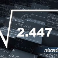 Resultado de la raíz de 2447