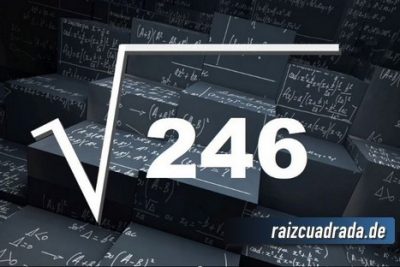 ¿Cuál es el resultado de la raíz cuadrada de 246?