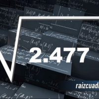 ¿Qué resultado obtenemos al resolver la raíz de 2477?