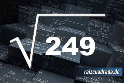 Resultado de la raíz cuadrada de 249