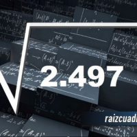 Resultado de la raíz de 2497