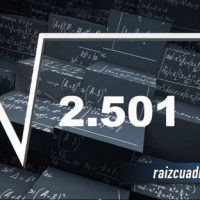 ¿Cuál es la raíz cuadrada de 2501?