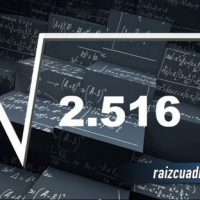 Resultado de la raíz cuadrada de 2516