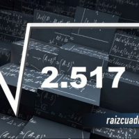 ¿Qué resultado obtenemos al resolver la raíz cuadrada de 2517?