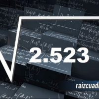 ¿Qué resultado obtenemos al resolver la raíz de 2523?