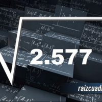 Resultado de la raíz de 2577