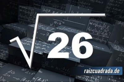 ¿Cuál es el resultado de la raíz de 26?