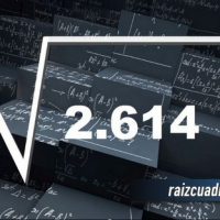 ¿Qué se obtiene al resolver la raíz de 2614?