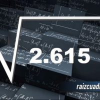Resultado de la raíz de 2615