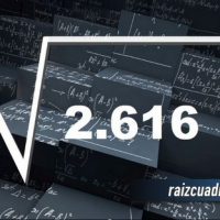 Resultado de la raíz cuadrada de 2616