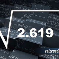 ¿Qué se obtiene al resolver la raíz cuadrada de 2619?