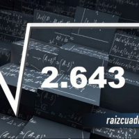 Resultado de la raíz cuadrada de 2643