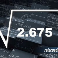 Resultado de la raíz cuadrada de 2675