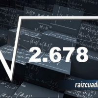 ¿Qué resultado obtenemos al resolver la raíz de 2678?