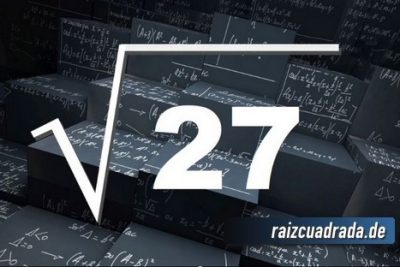 Resultado de la raíz cuadrada de 27