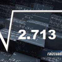 Resultado de la raíz cuadrada de 2713