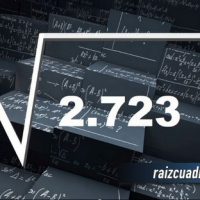 ¿Qué se obtiene al resolver la raíz cuadrada de 2723?