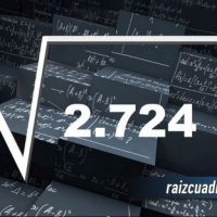 ¿Qué resultado obtenemos al resolver la raíz cuadrada de 2724?