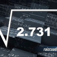 ¿Qué se obtiene al resolver la raíz de 2731?