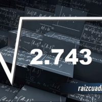 ¿Qué se obtiene al resolver la raíz cuadrada de 2743?