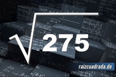 Resultado de la raíz cuadrada de 275