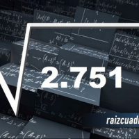 Resultado de la raíz de 2751