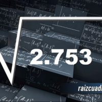 Resultado de la raíz cuadrada de 2753