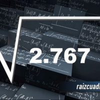 ¿Cuál es la raíz de 2767?