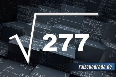 Resultado de la raíz de 277