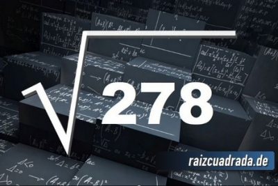 Resultado de la raíz de 278