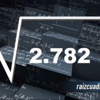 Resultado de la raíz cuadrada de 2782