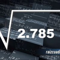 Resultado de la raíz de 2785