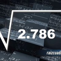 ¿Qué se obtiene al resolver la raíz de 2786?
