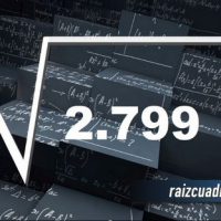 Resultado de la raíz cuadrada de 2799