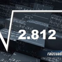 Resultado de la raíz de 2812