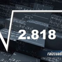 Resultado de la raíz de 2818