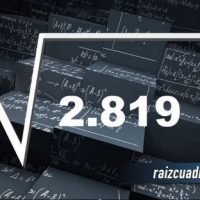 Resultado de la raíz cuadrada de 2819